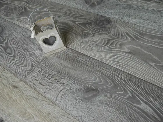 Charcoal Grey Long Plank — Distressed · Hardwax Oiled