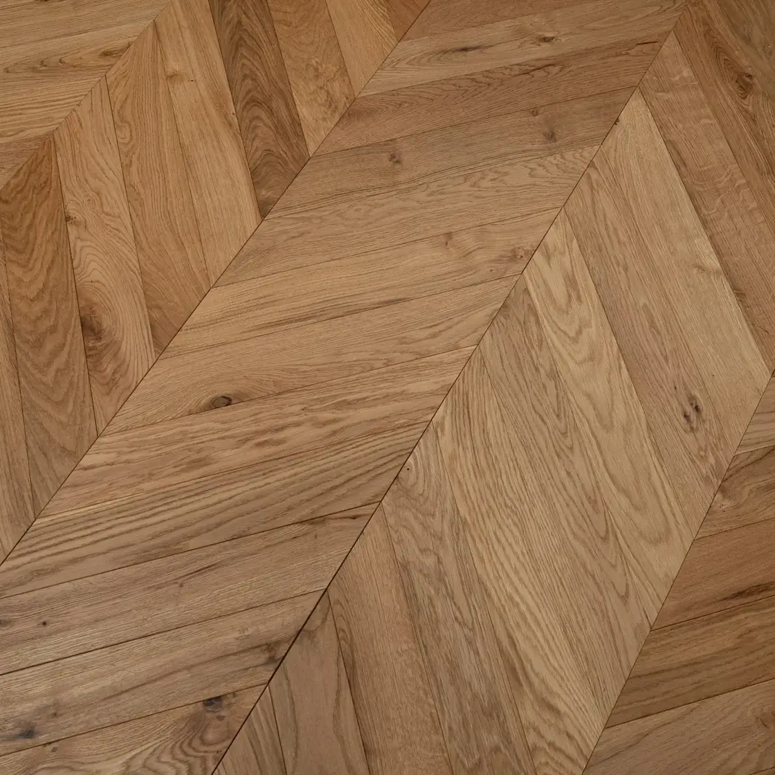 Invisible Oak Chevron — Classic · Invisible Matt Lacquered