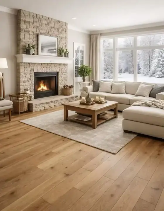 Natural Oak Long Plank — Classic · Brushed Matt Lacquered