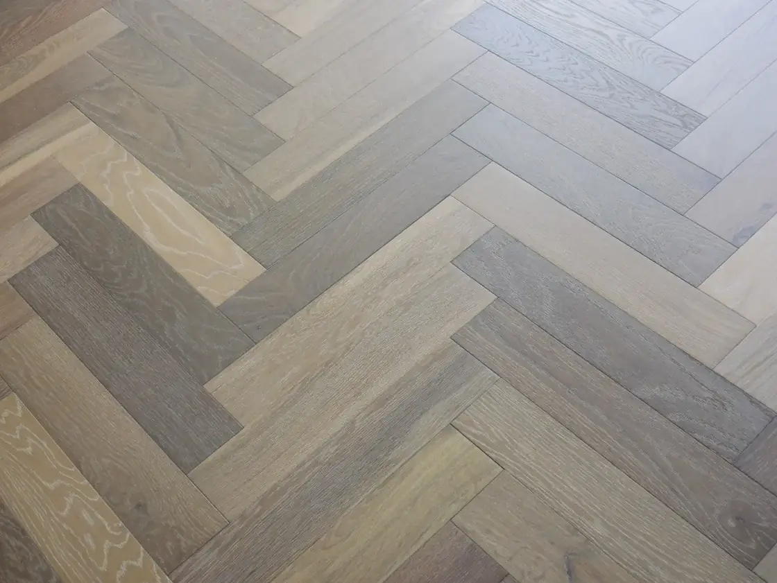 Soft Grey Herringbone — UV Oiled