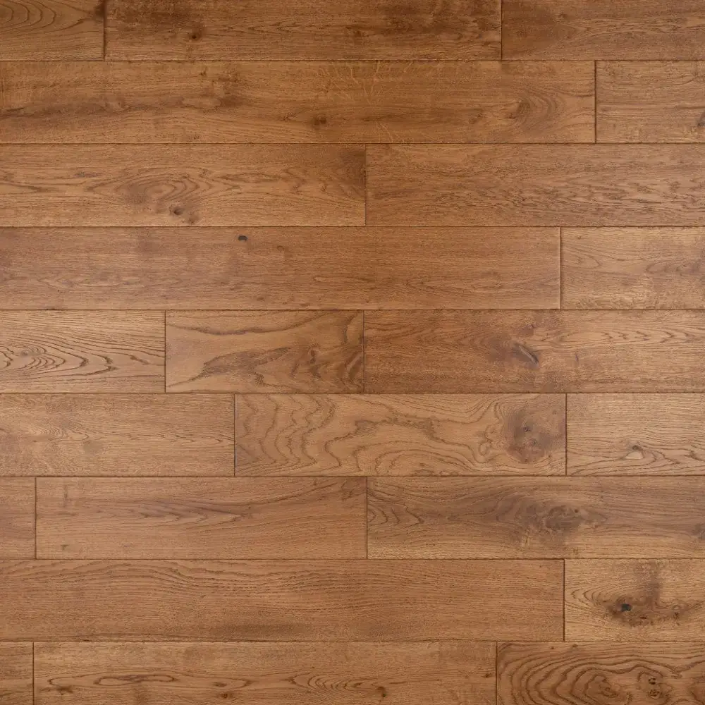 Golden Oak Long Plank — Handscraped · UV Oiled
