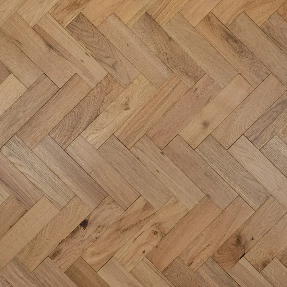 Natural Oak Herringbone — Brushed Matt Lacquered