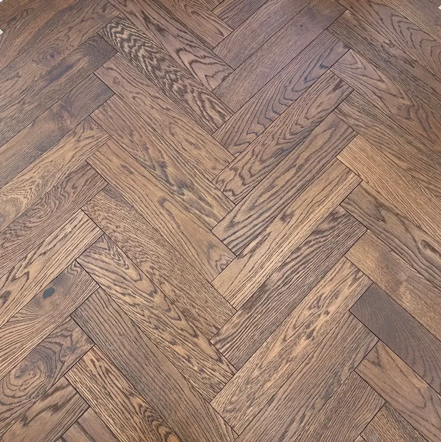 Whiskey Oak Herringbone · warm, oiled