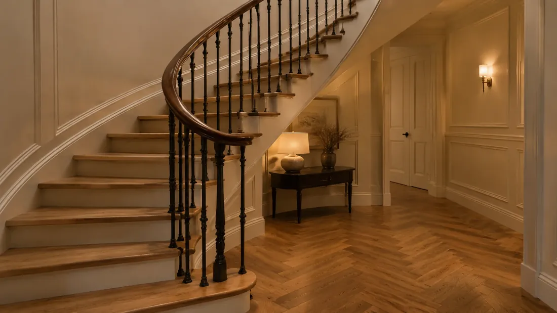 Oak staircase cladding